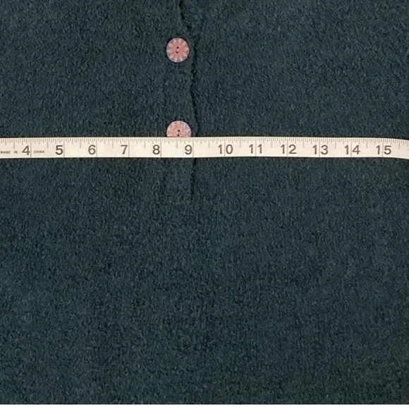 Cozy Teal Long Sweater nightgown - Picture 5 of 5